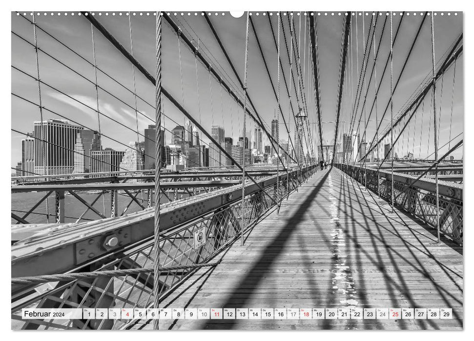 BROOKLYN BRIDGE The landmark of New York City (CALVENDO wall calendar 2024) 