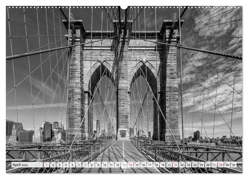 BROOKLYN BRIDGE Das Wahrzeichen von New York City (CALVENDO Wandkalender 2024)