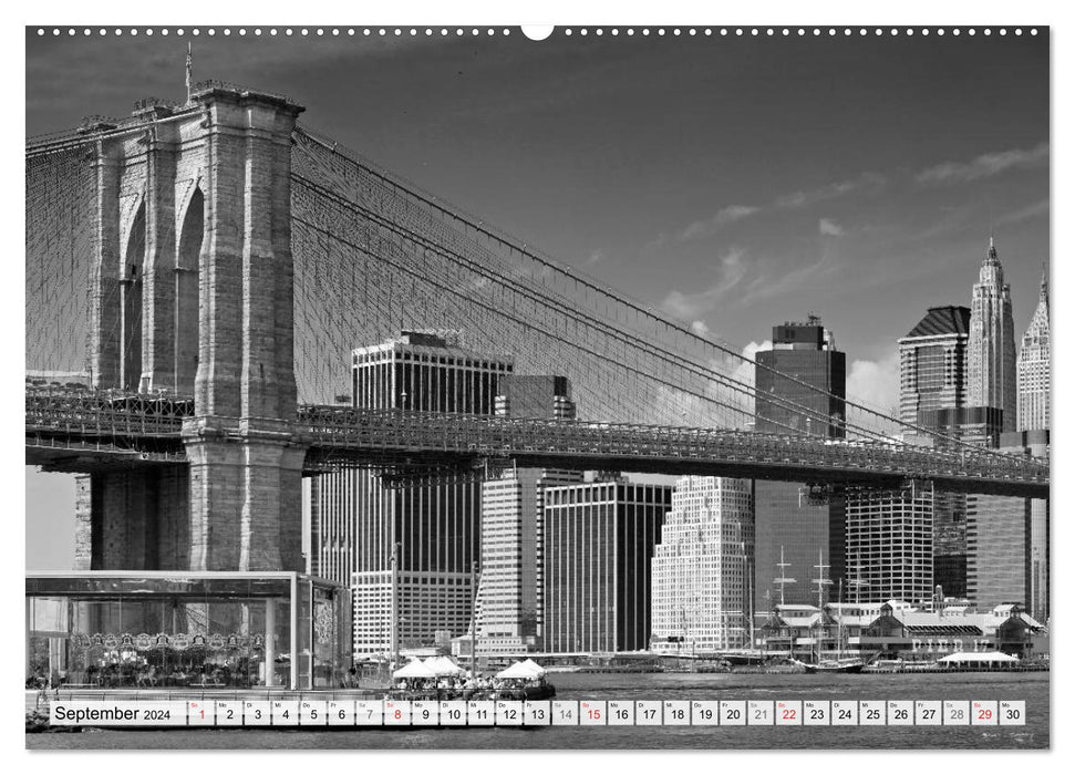 BROOKLYN BRIDGE The landmark of New York City (CALVENDO wall calendar 2024) 