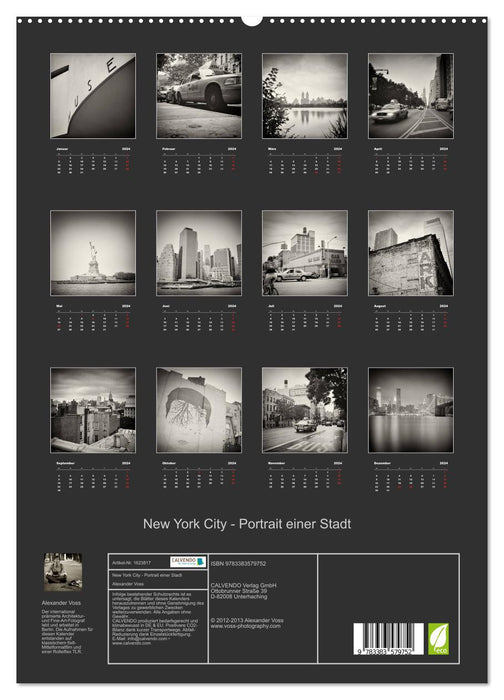 New York City – Portrait d'une ville (Calvendo Premium Calendrier mural 2024) 