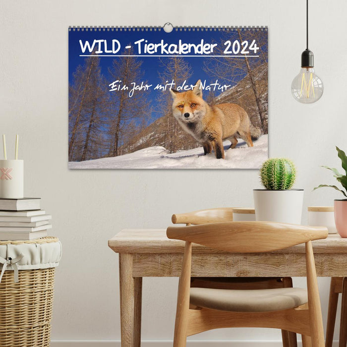 WILD - Calendrier des animaux 2024 (Calvendo mural CALVENDO 2024) 