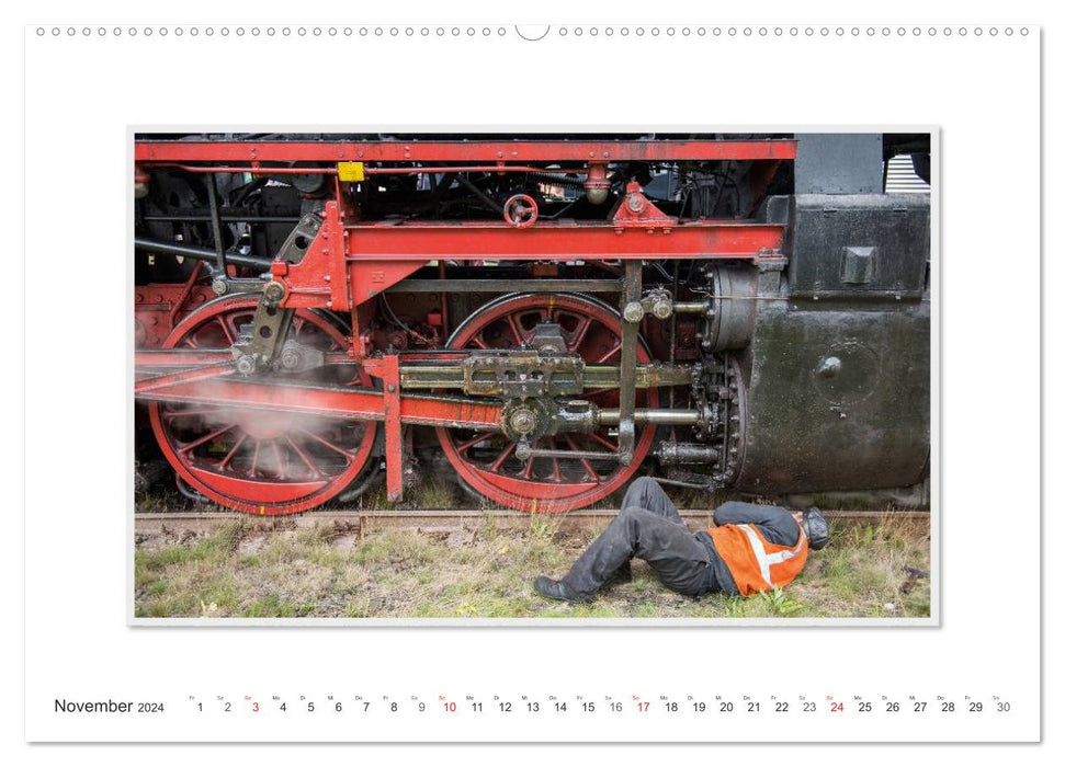Moments d'émotion : la locomotive à vapeur type 528134-0. (Calendrier mural CALVENDO Premium 2024) 
