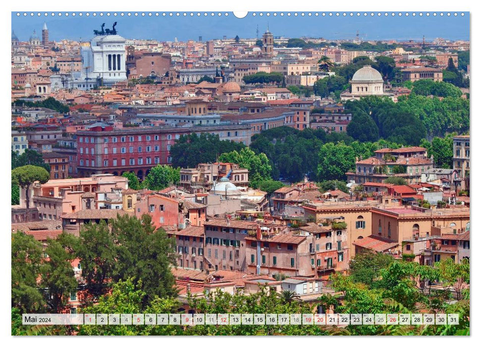 Ville historique sur le Tibre ROME (calendrier mural CALVENDO 2024) 