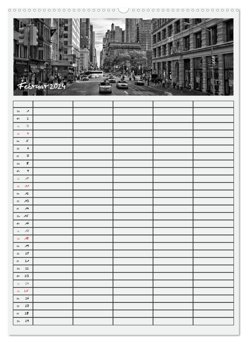 Planificateur d'équipe NEW YORK CITY (Calvendo Premium Wall Calendar 2024) 