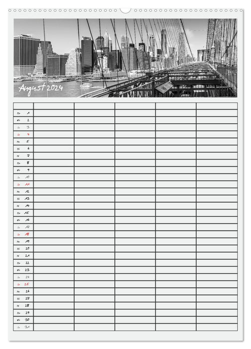NEW YORK CITY team planner (CALVENDO Premium Wall Calendar 2024) 