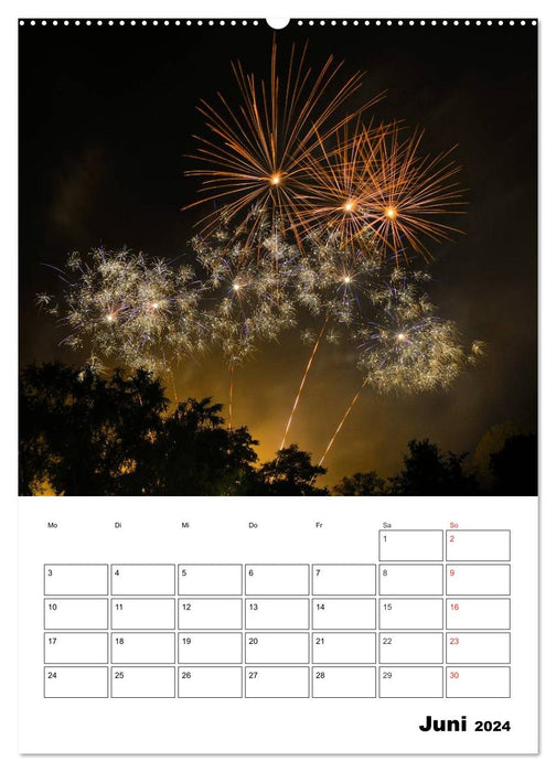 Planificateur de feux d'artifice (calendrier mural CALVENDO Premium 2024) 