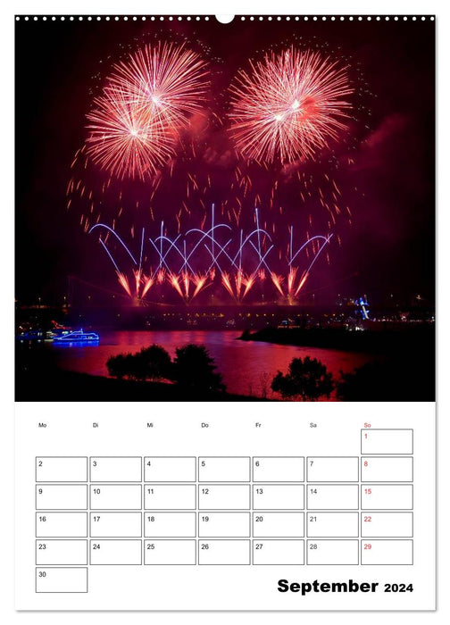 Feuerwerke Terminplaner (CALVENDO Premium Wandkalender 2024)