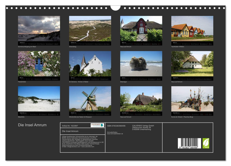 The island of Amrum (CALVENDO wall calendar 2024) 