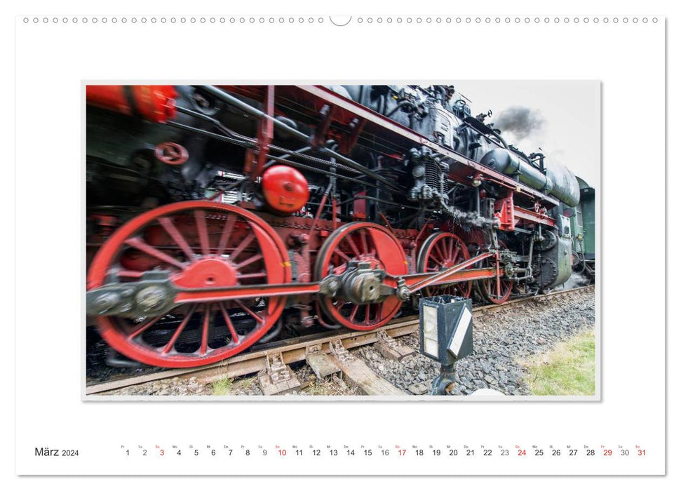 Moments d'émotion : la locomotive à vapeur type 528134-0. (Calendrier mural CALVENDO 2024) 