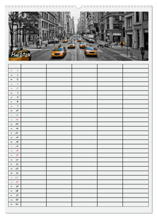 NEW YORK CITY Teamplaner (CALVENDO Wandkalender 2024)