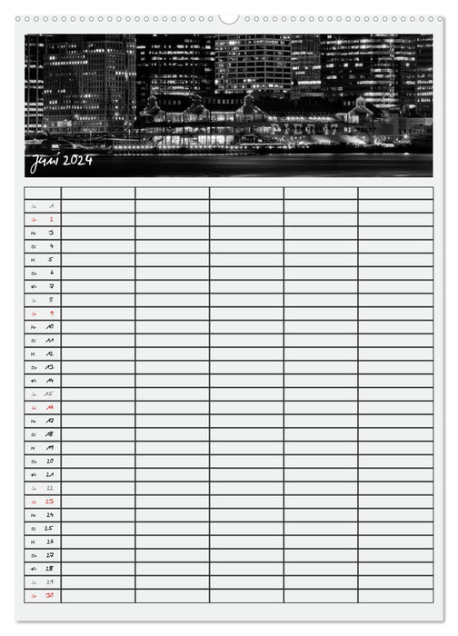 NEW YORK CITY team planner (CALVENDO wall calendar 2024) 
