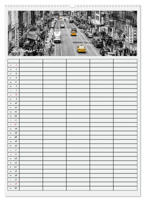 NEW YORK CITY team planner (CALVENDO wall calendar 2024) 