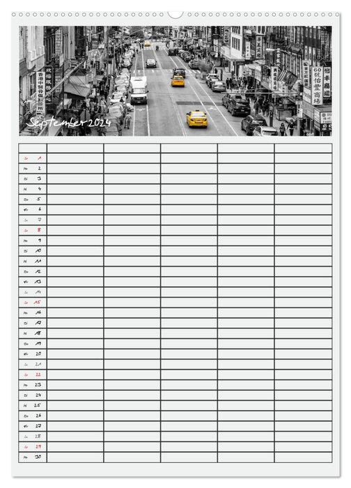 Planificateur d'équipe NEW YORK CITY (calendrier mural CALVENDO 2024) 