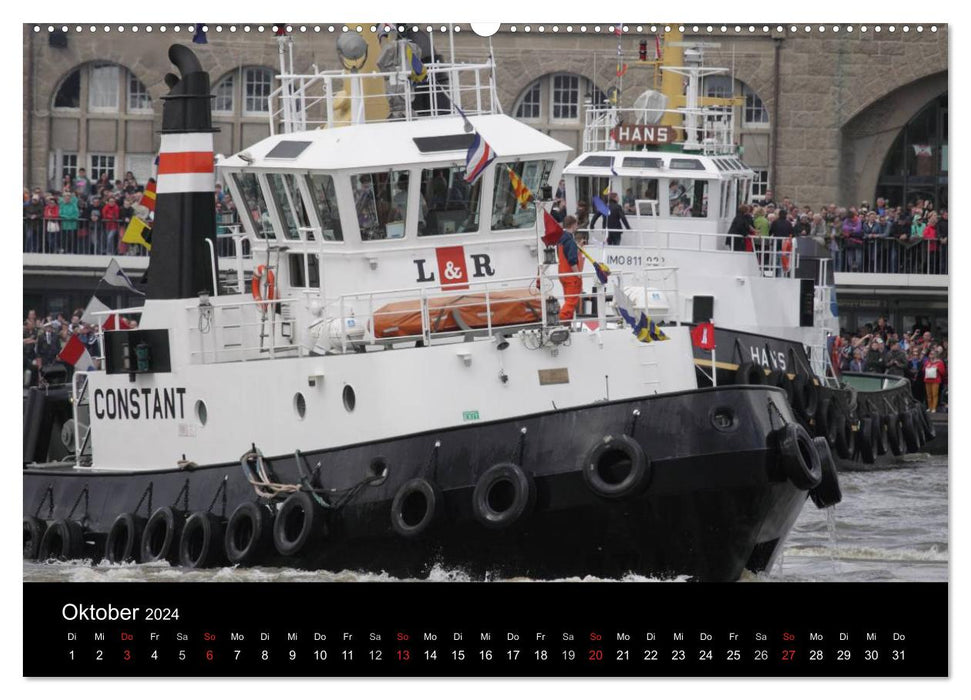 Hamburg Tugboat Ballet (CALVENDO Premium Wall Calendar 2024) 