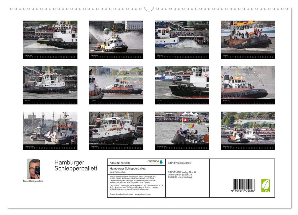 Hamburg Tugboat Ballet (CALVENDO Premium Wall Calendar 2024) 