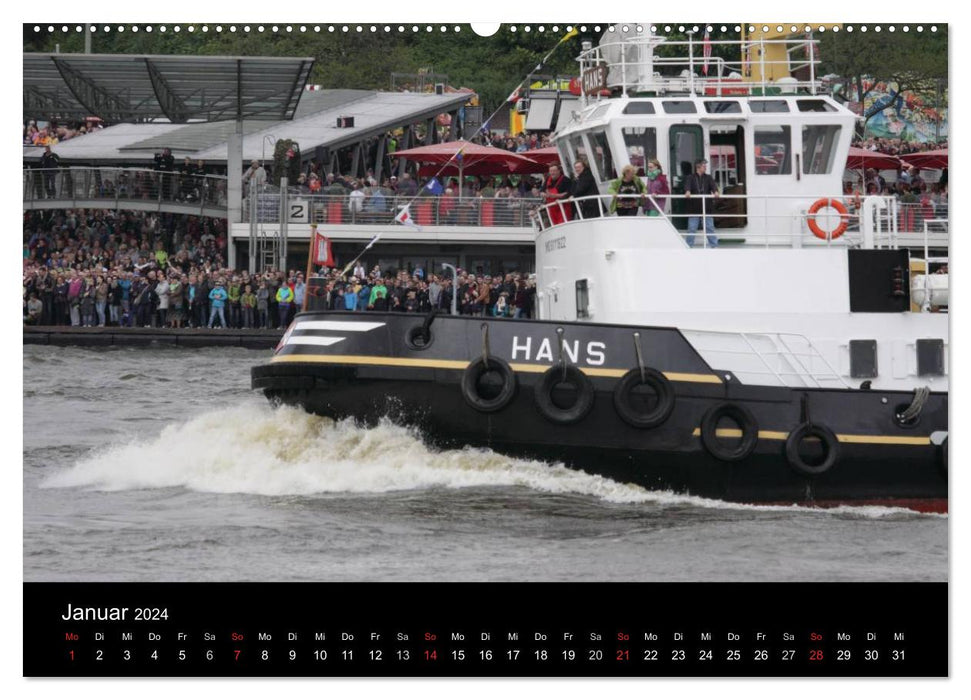 Hamburg Tugboat Ballet (CALVENDO Premium Wall Calendar 2024) 