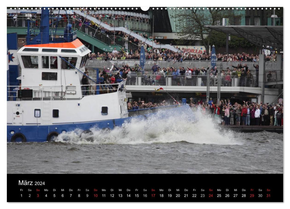 Hamburg Tugboat Ballet (CALVENDO Premium Wall Calendar 2024) 