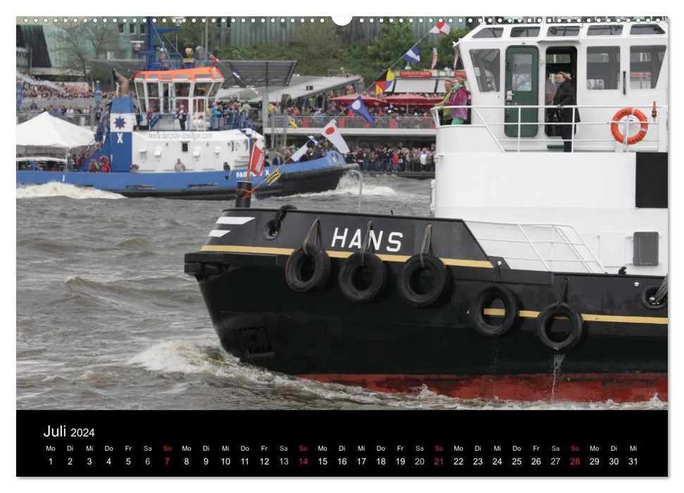 Hamburg Tugboat Ballet (CALVENDO Premium Wall Calendar 2024) 