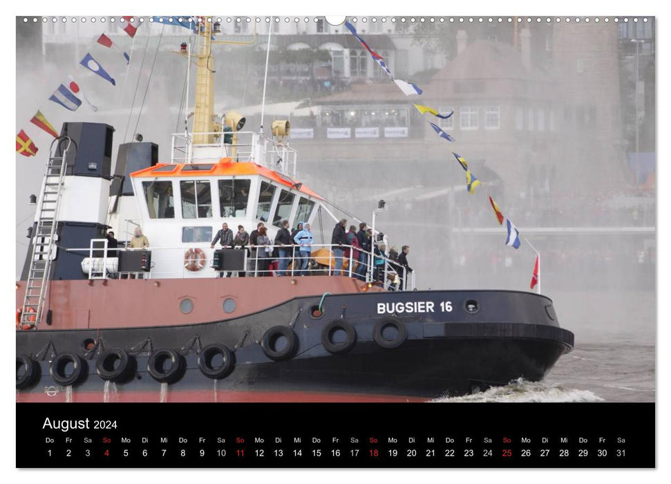Hamburg Tugboat Ballet (CALVENDO Premium Wall Calendar 2024) 