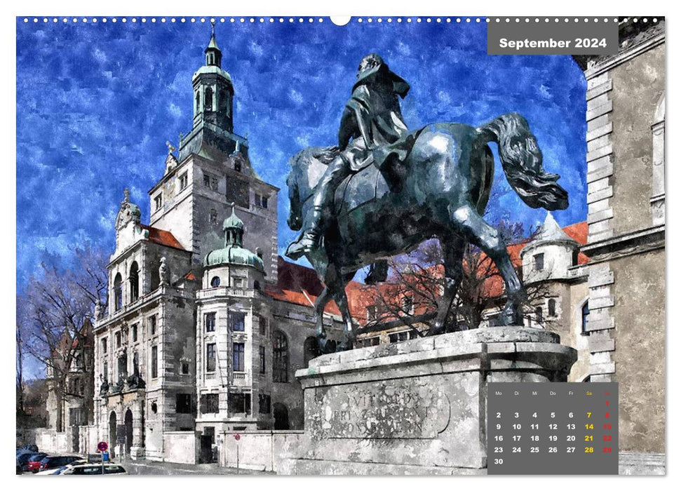 Bavière locale en version aquarelle CH (Calendrier mural CALVENDO Premium 2024) 