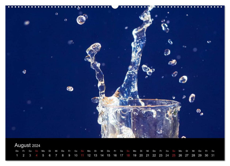 Water drops (CALVENDO Premium wall calendar 2024) 
