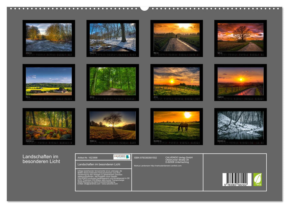Landschaften im besonderen Licht (CALVENDO Premium Wandkalender 2024)