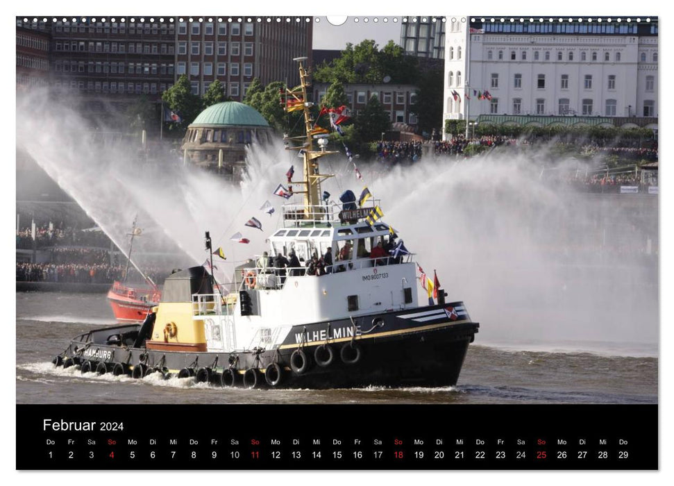 Hamburg Tugboat Ballet (CALVENDO wall calendar 2024) 