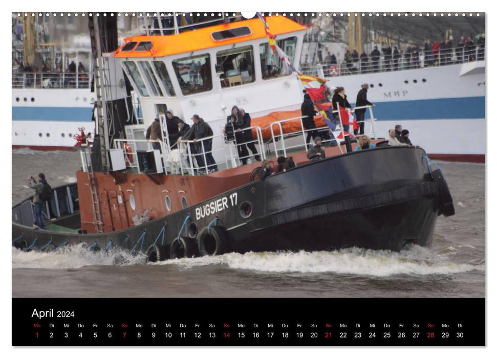 Hamburg Tugboat Ballet (CALVENDO wall calendar 2024) 