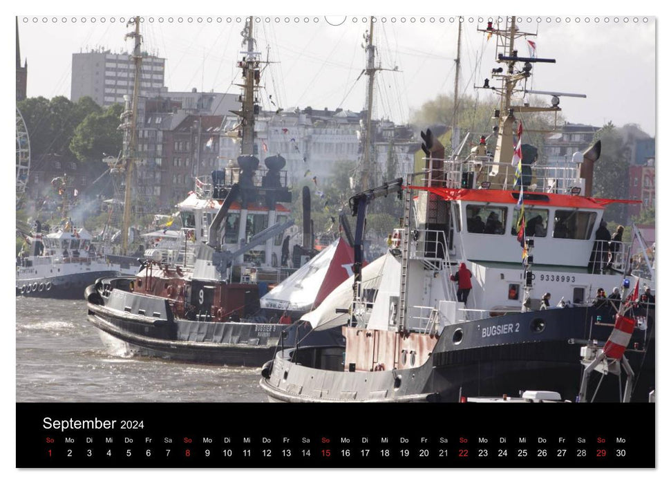 Hamburg Tugboat Ballet (CALVENDO wall calendar 2024) 