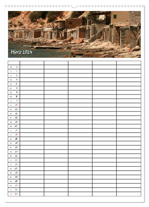 Ibiza / Family planner (CALVENDO wall calendar 2024) 