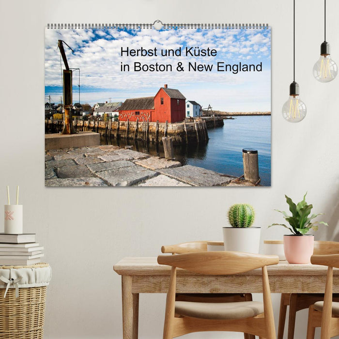 Autumn and Coast in Boston &amp; New England (CALVENDO Wall Calendar 2024) 