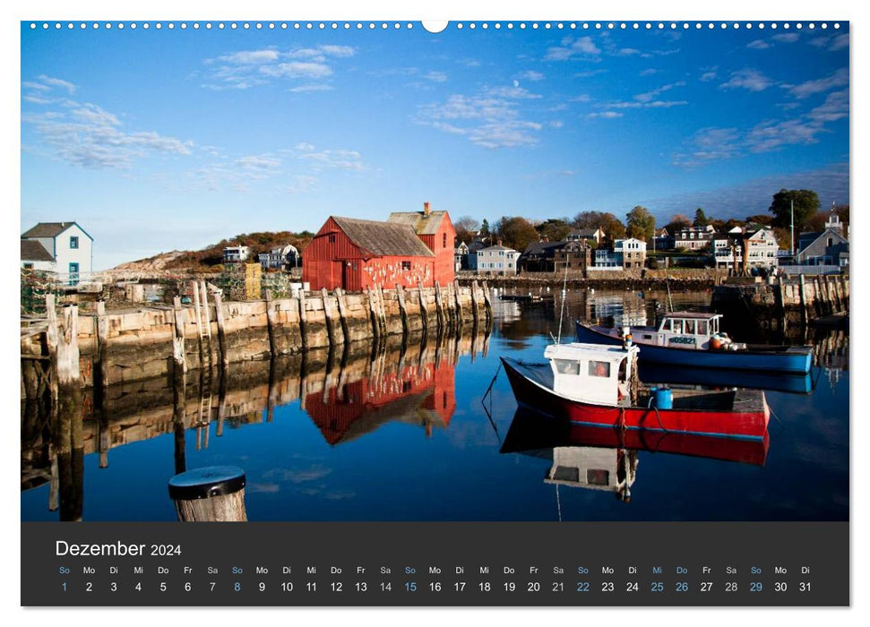 Autumn and Coast in Boston &amp; New England (CALVENDO Wall Calendar 2024) 