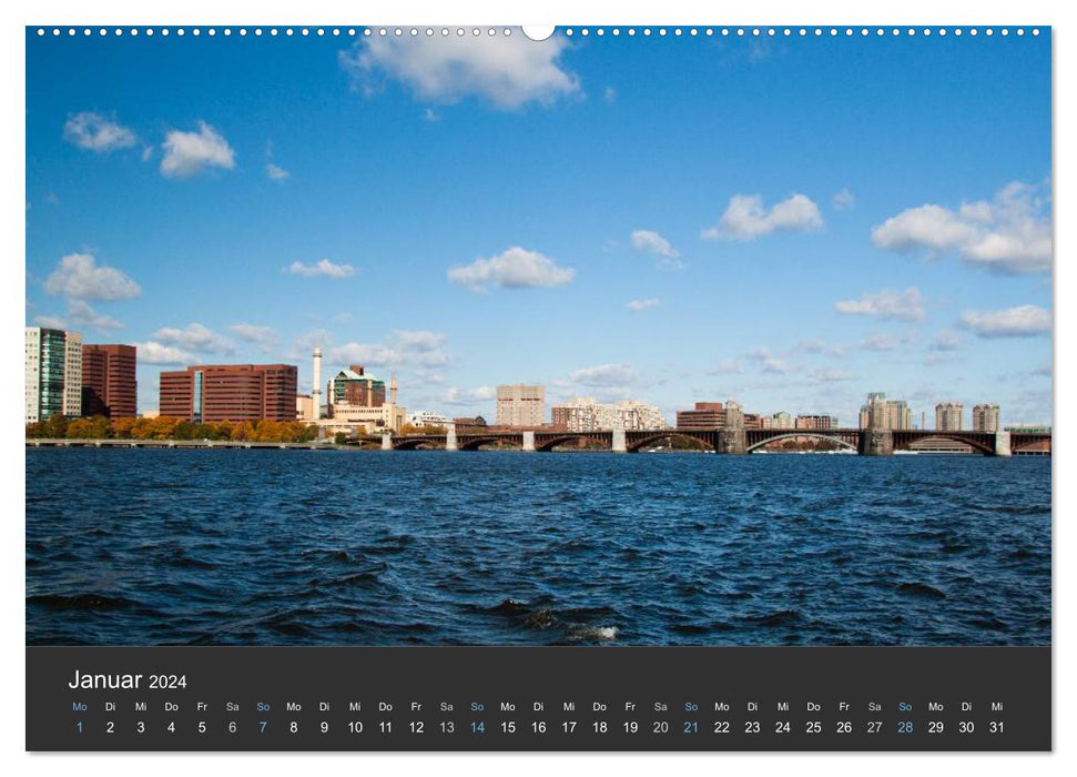 Autumn and Coast in Boston &amp; New England (CALVENDO Wall Calendar 2024) 