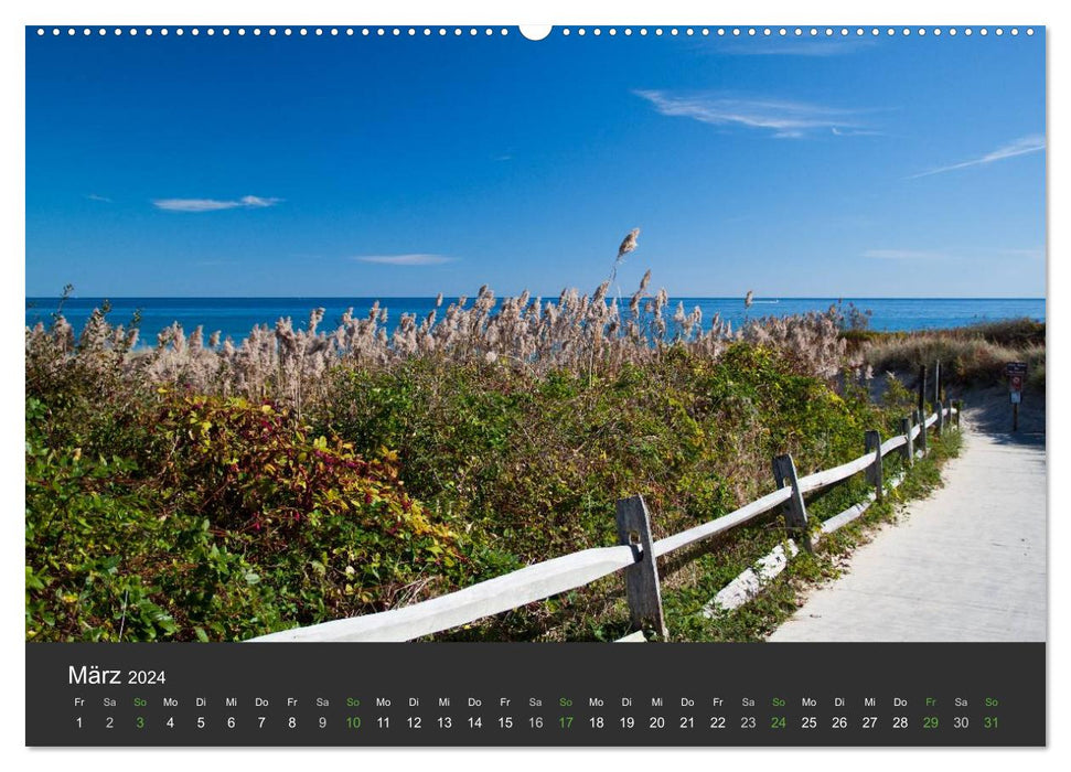 Autumn and Coast in Boston &amp; New England (CALVENDO Wall Calendar 2024) 