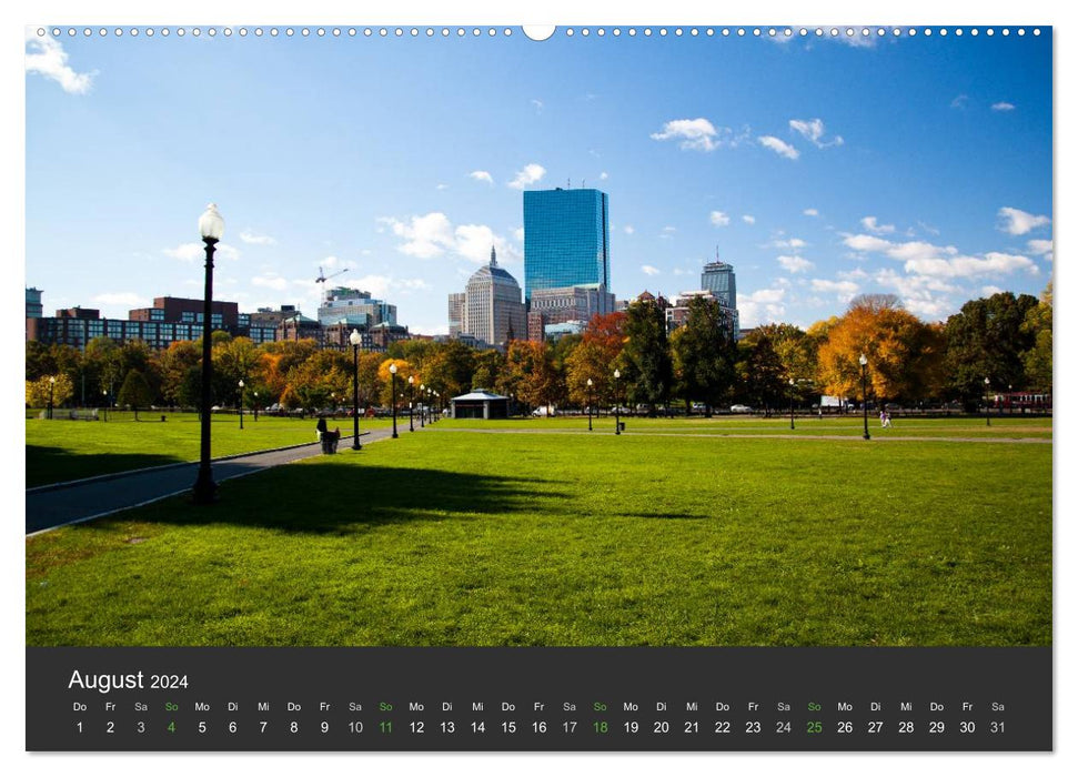 Autumn and Coast in Boston &amp; New England (CALVENDO Wall Calendar 2024) 