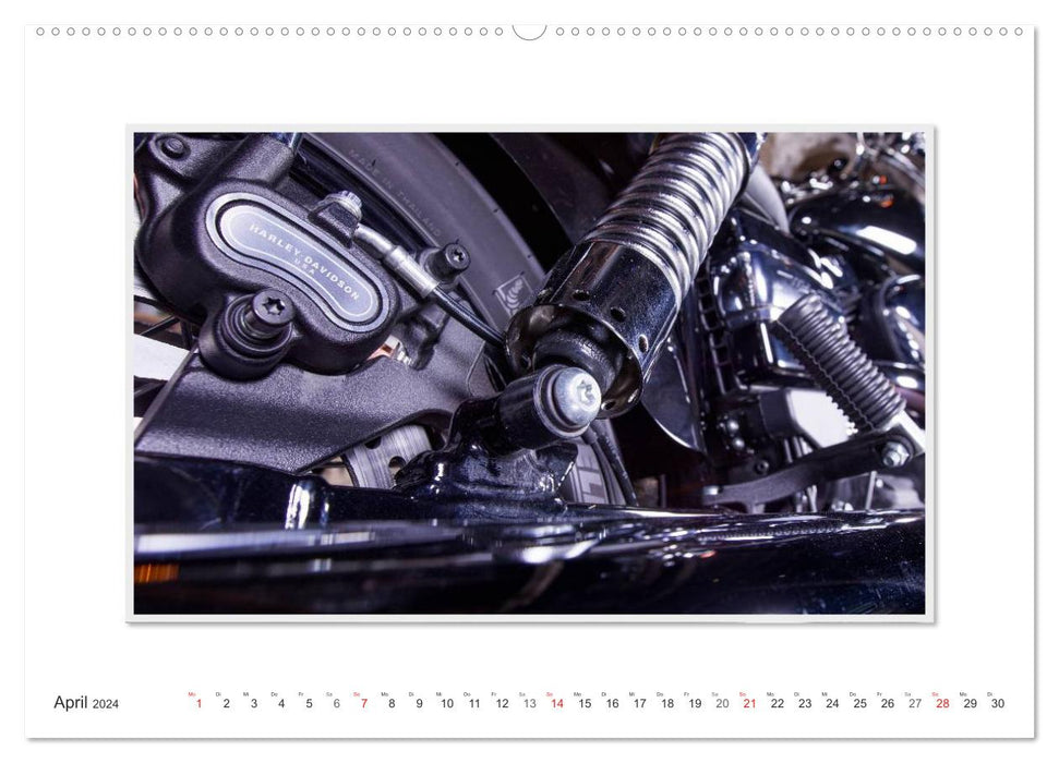 Emotional moments: Harley Davidson - Wide Glide (CALVENDO wall calendar 2024) 