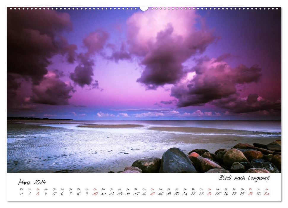 Föhrweh - atmospheric North Sea pictures (CALVENDO Premium Wall Calendar 2024) 