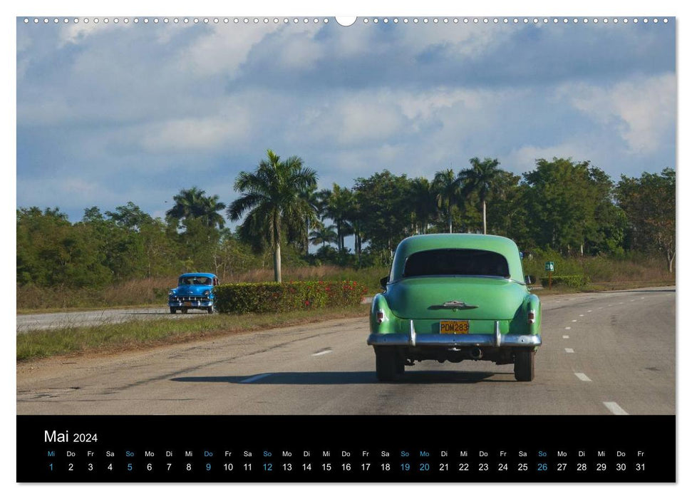 Sur la route à Cuba (Calendrier mural CALVENDO 2024) 