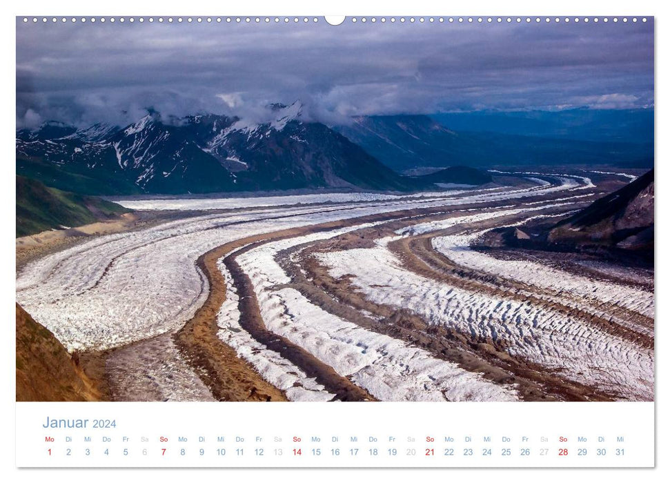 Le calendrier Alaska version CH (calendrier mural CALVENDO Premium 2024) 
