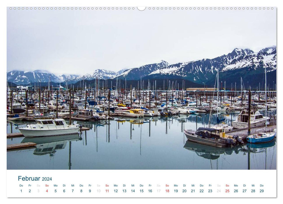 Le calendrier Alaska version CH (calendrier mural CALVENDO Premium 2024) 