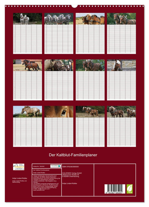 Der Kaltblut-Familienplaner (CALVENDO Premium Wandkalender 2024)