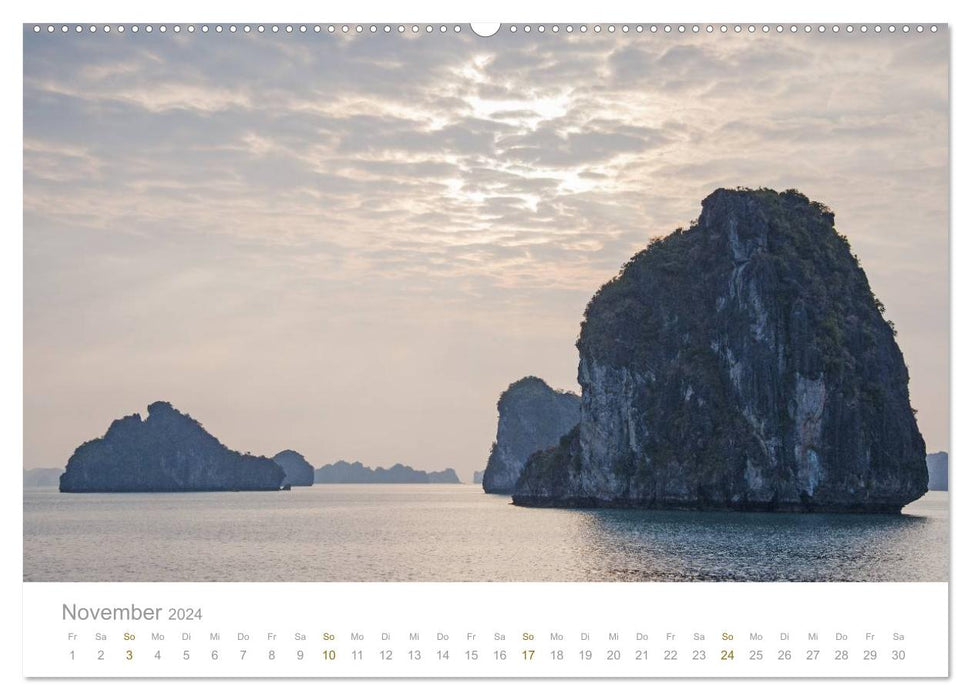 Mysterious Indochina Cambodia, Laos, Vietnam (CALVENDO Wall Calendar 2024) 