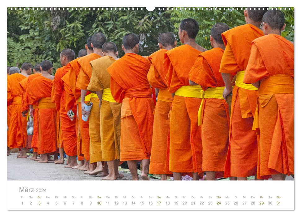 Mysterious Indochina Cambodia, Laos, Vietnam (CALVENDO Wall Calendar 2024) 