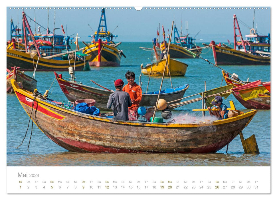 Mysterious Indochina Cambodia, Laos, Vietnam (CALVENDO Wall Calendar 2024) 