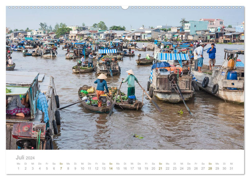 Geheimnisvolles Indochina Kambodscha, Laos, Vietnam (CALVENDO Wandkalender 2024)