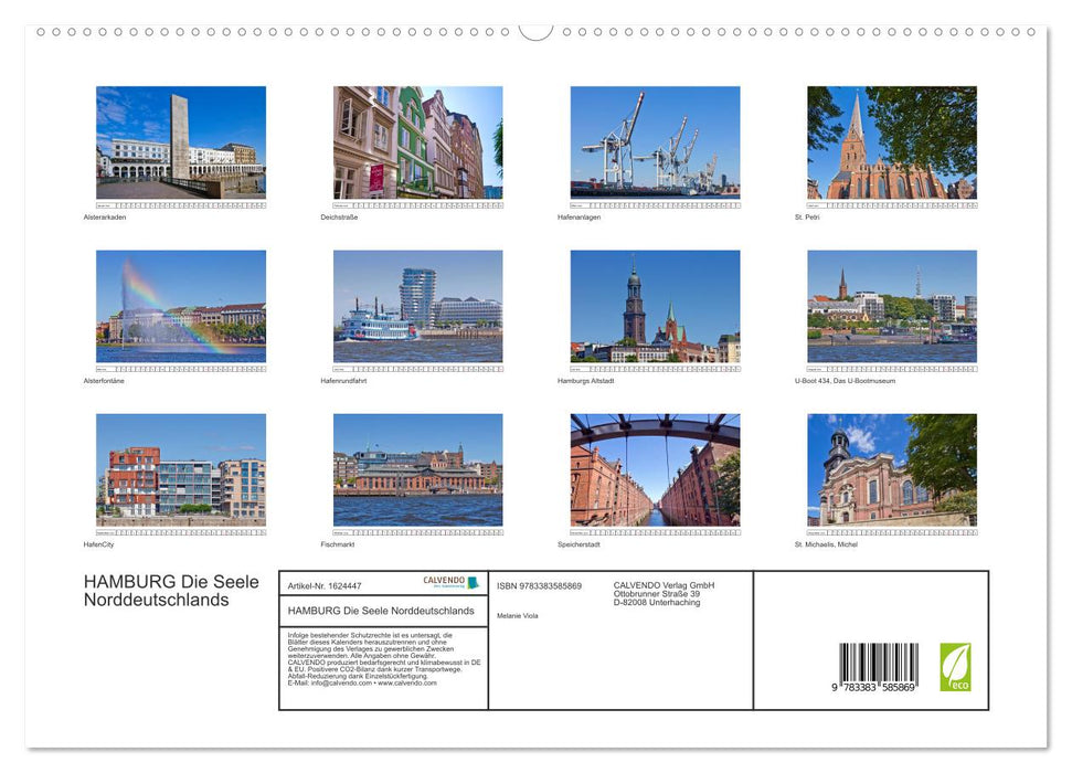 HAMBURG The Soul of Northern Germany (CALVENDO Premium Wall Calendar 2024) 