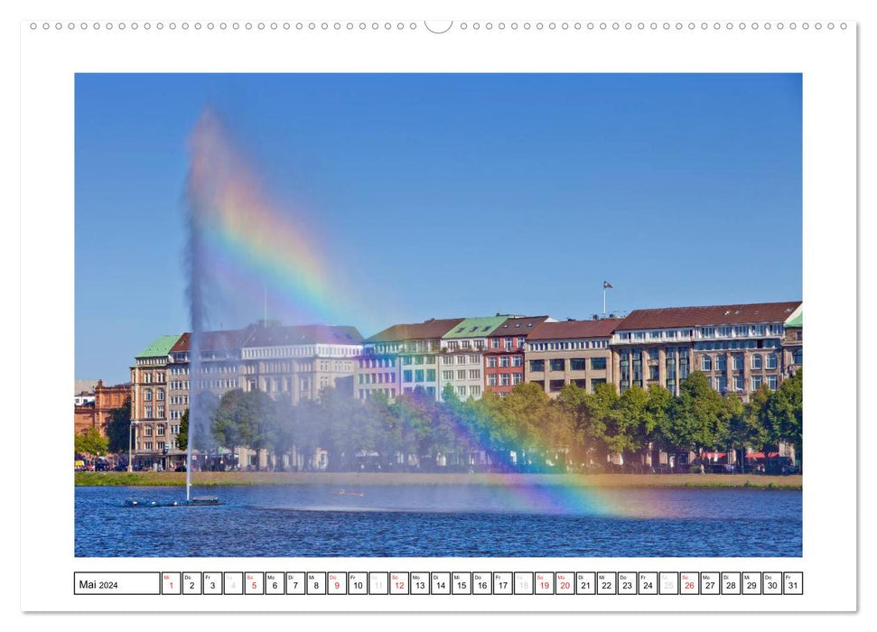 HAMBURG The Soul of Northern Germany (CALVENDO Premium Wall Calendar 2024) 