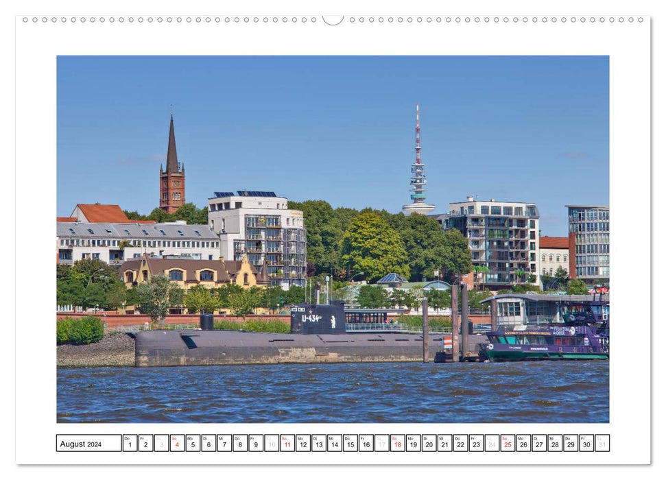 HAMBURG The Soul of Northern Germany (CALVENDO Premium Wall Calendar 2024) 