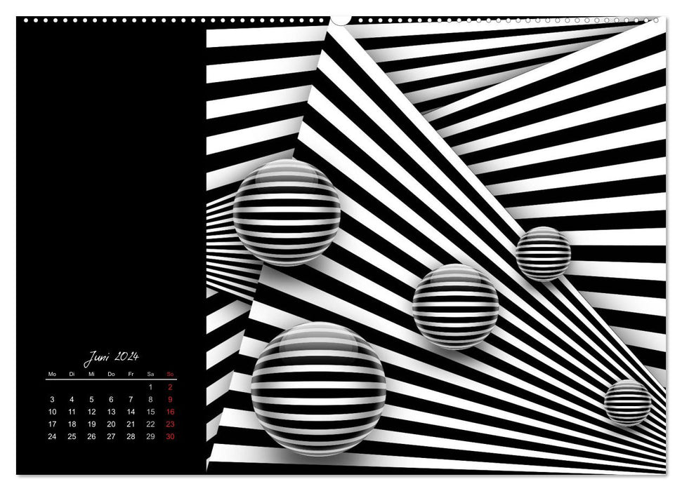 Optical art in a square (CALVENDO Premium Wall Calendar 2024) 