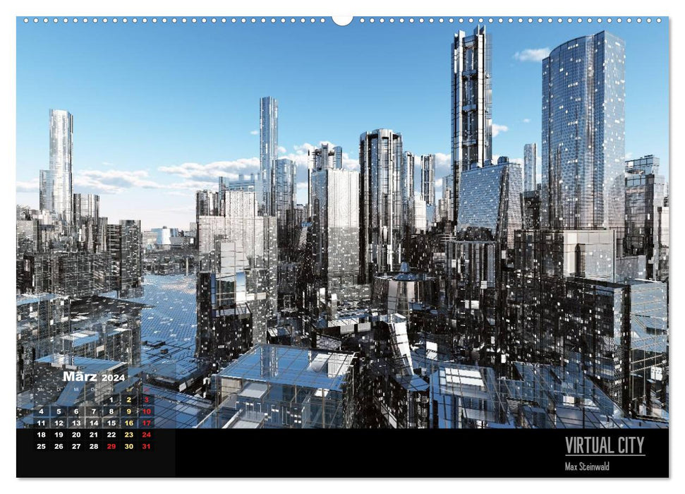 VIRTUAL CITY 2024 CH-Version (CALVENDO Premium Wandkalender 2024)